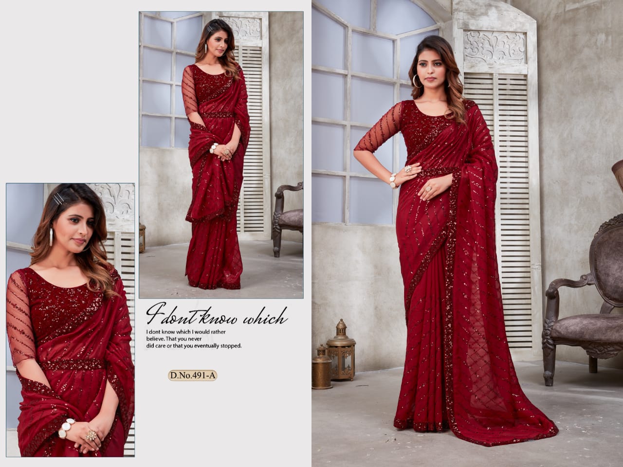 Zara 491 Party Wear Wholesale Designer Saree Catalog

